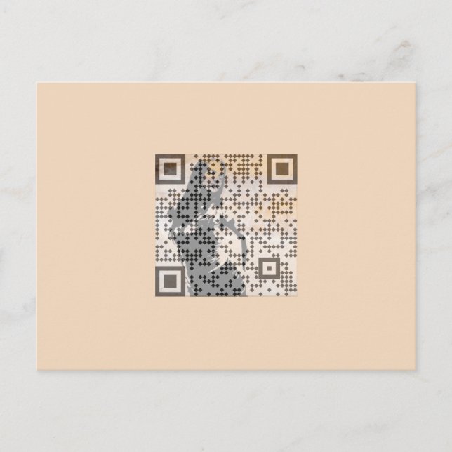 Postal Smart Naranja Shades Monocrome Indie Song Qr Code (Anverso)