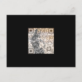 Postal Smart Naranja Shades Monocrome Indie Song Qr Code