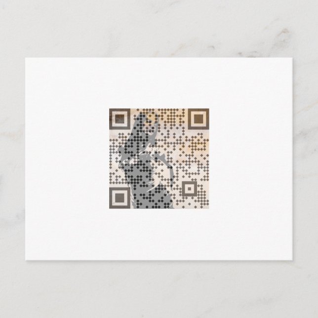 Postal Smart Naranja Shades Monocrome Indie Song Qr Code (Anverso)