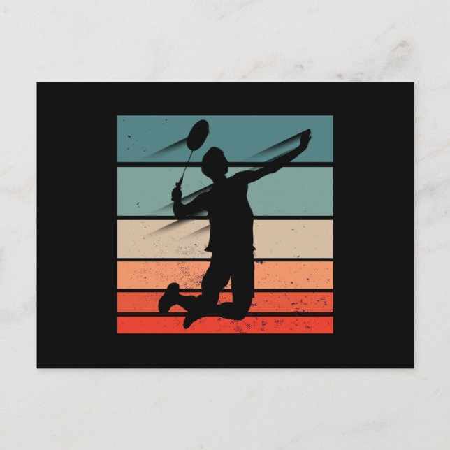 Postal Smash de salto del jugador de Badminton (Anverso)