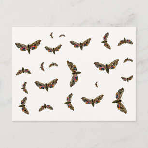 Postal Smerinthus ocellata - Ojos Hawk-Moth - Imagen de c