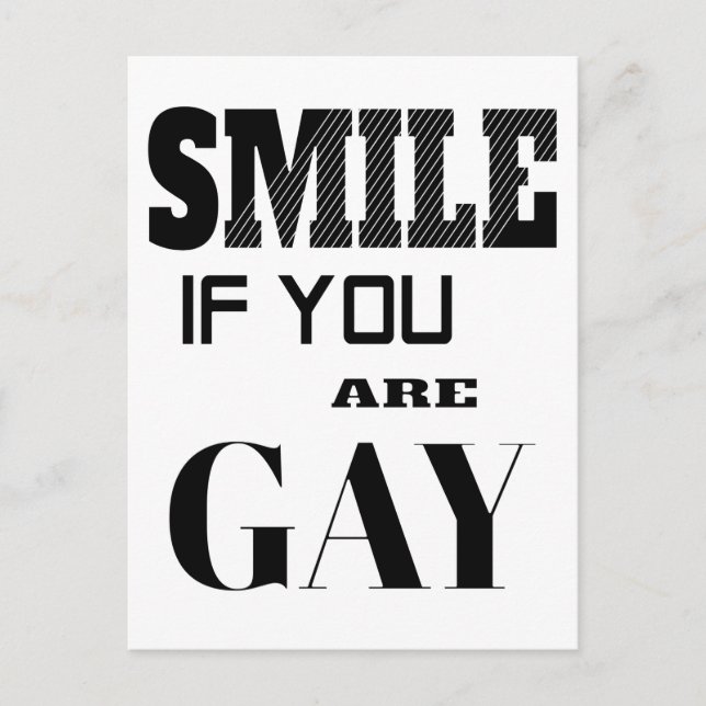 Postal Smile if you are Gay (Anverso)