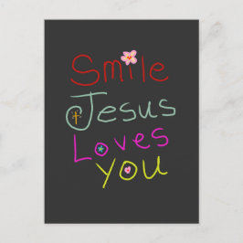 Postal ‘Smile Jesus Loves You’ Christian Quote