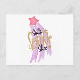 Postal Smile Sparkle Shine Star Word Art