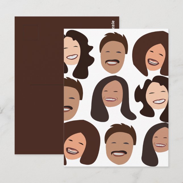 Postal Smiling People Happy Face (Anverso / Reverso)