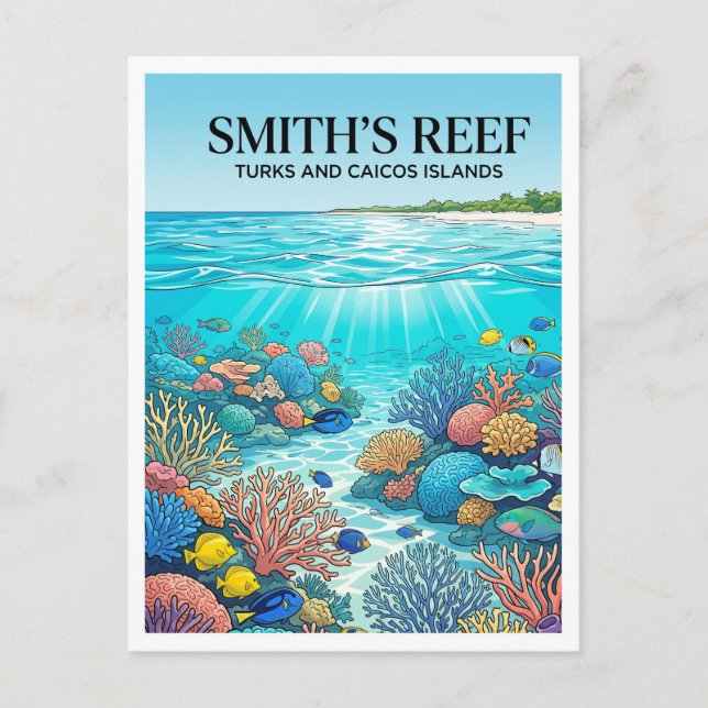 Postal Smith's Reef The Bight Islas Turcas y Caicos (Anverso)