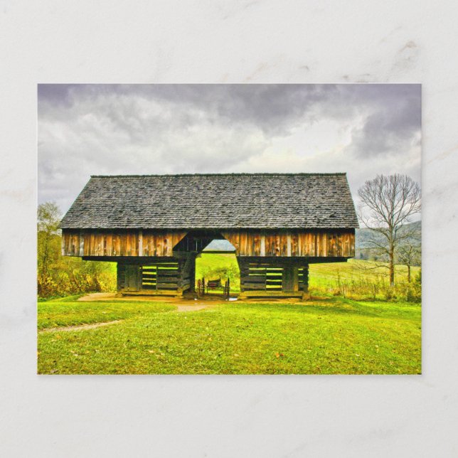 Postal Smokies Cades Cove Cantipalanca Barn Tipton Place (Anverso)