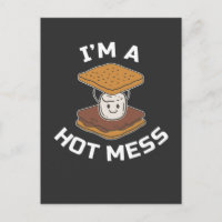 Smores Camper Funny Campfire Hot Mess Camping Food