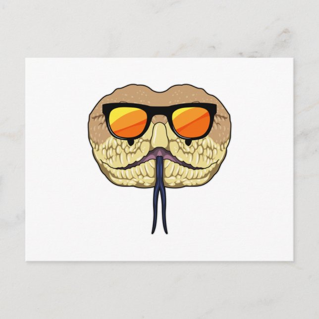 Postal Snack con gafas de sol (Anverso)