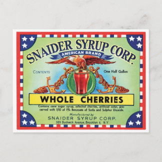 Postal Snaider Syrup Corp. Fresas enteras