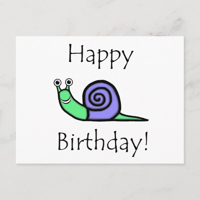 Postal Snail Cumpleaños (Anverso)