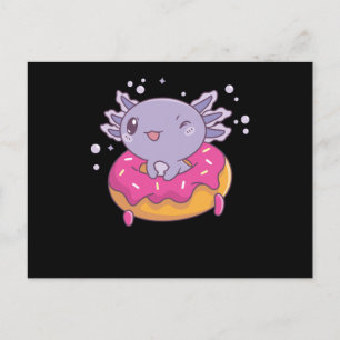 Postal Snaxolotl Axolotl Donut Ama A Los Animales Dulces