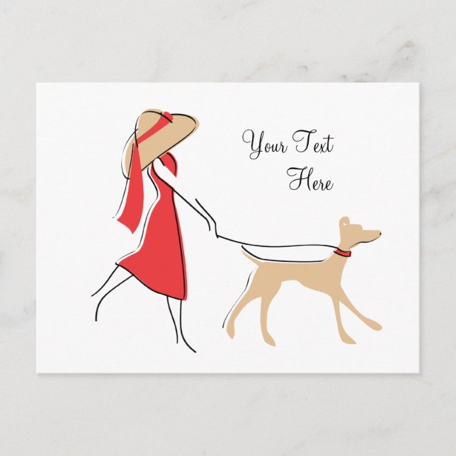 Postal Snazzy Dog Walker (Anverso)