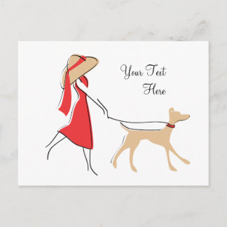Postal Snazzy Dog Walker