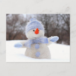Postal Sneeuwpop se encontró blauwe muts