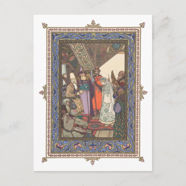 Postal Snegurochka antes del Zar Berendei (Anverso)