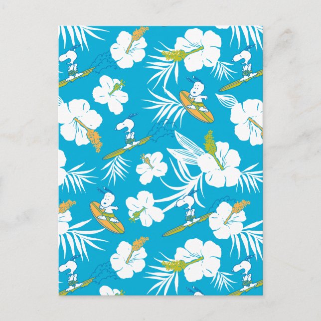 Postal Snoopy Brooklyn Beach Pattern (Anverso)