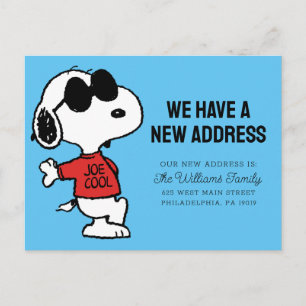 Postal Snoopy "Joe Cool"   Tenemos una nueva dirección