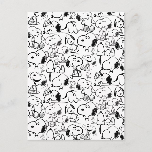 Postal Snoopy Smile Giggle Lauggle Pattern (Anverso)