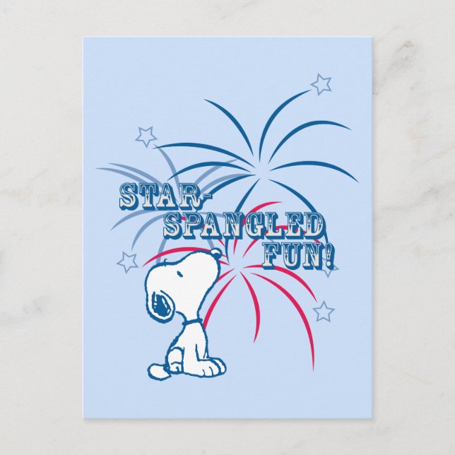 Postal Snoopy Star Spangling Fun (Anverso)