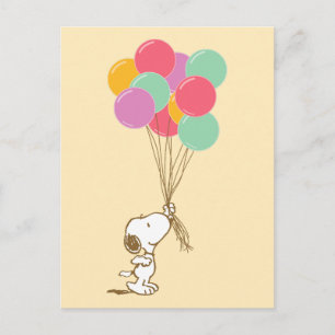Postal Snoopy y globos