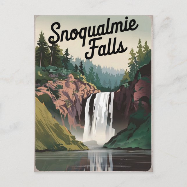 Postal Snoqualmie Falls Vintage (Anverso)