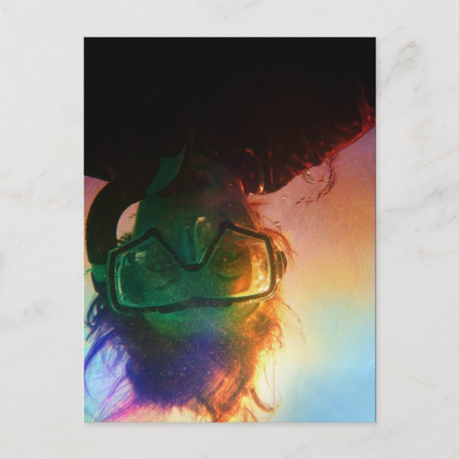 Postal snorkeler colorido (Anverso)