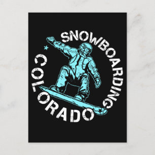 Postal Snowboard Colorado Snowboard Souvenir