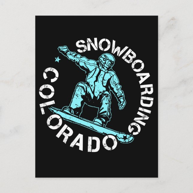 Postal Snowboard Colorado Snowboard Souvenir (Anverso)