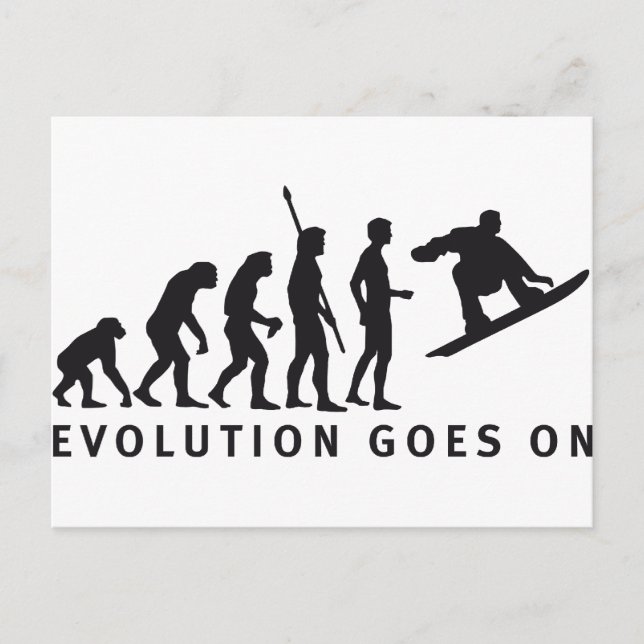 Postal snowboard de evolución (Anverso)
