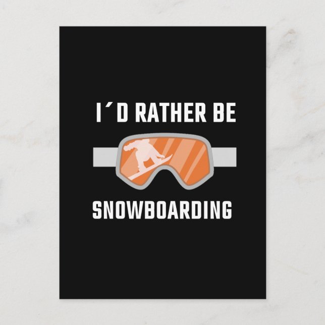 Postal Snowboard - Prefiero estar Snowboard (Anverso)