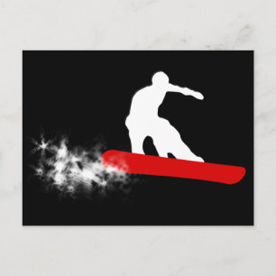 Postal snowboard, rastro de polvo.