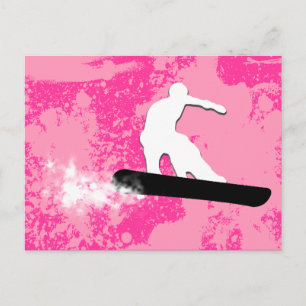 Postal snowboard, rastro de polvo.