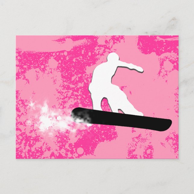 Postal snowboard, rastro de polvo. (Anverso)