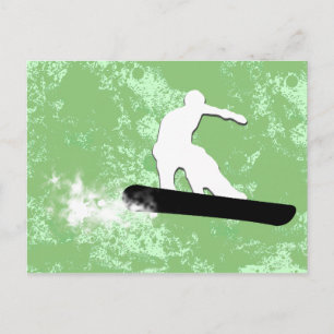 Postal snowboard, rastro de polvo.