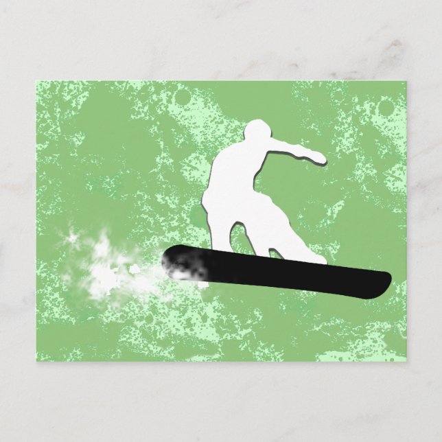 Postal snowboard, rastro de polvo. (Anverso)