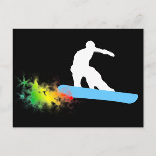 Postal snowboard, rastro de polvo.