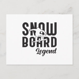 Postal Snowboard Snowboard Snowboarder Idea divertida de 
