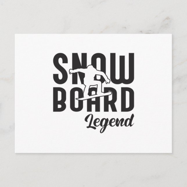 Postal Snowboard Snowboard Snowboarder Idea divertida de  (Anverso)