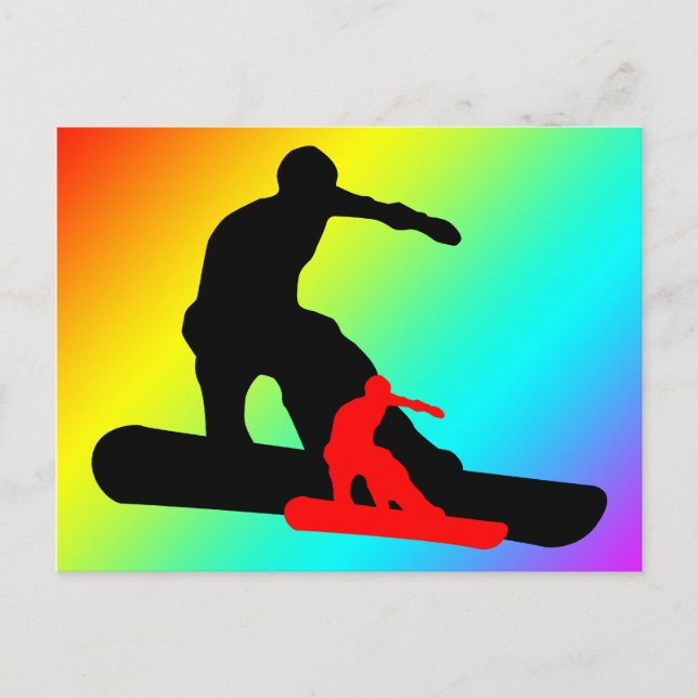 Postal snowboard : sombra (Anverso)