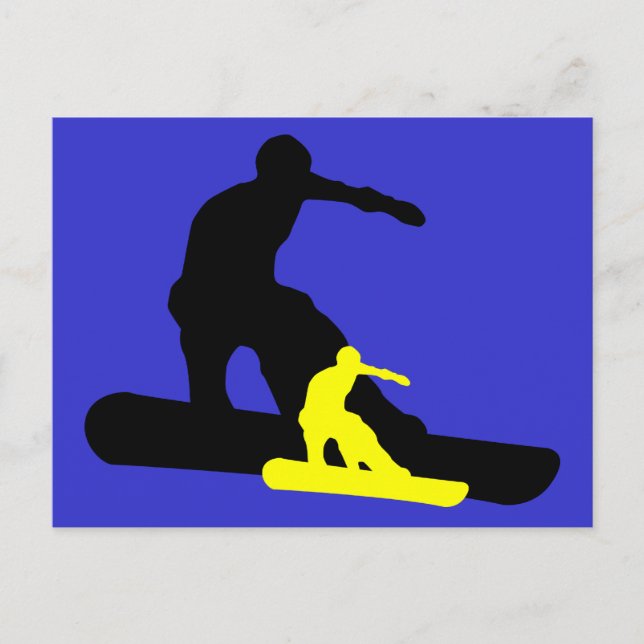 Postal snowboard : sombra (Anverso)