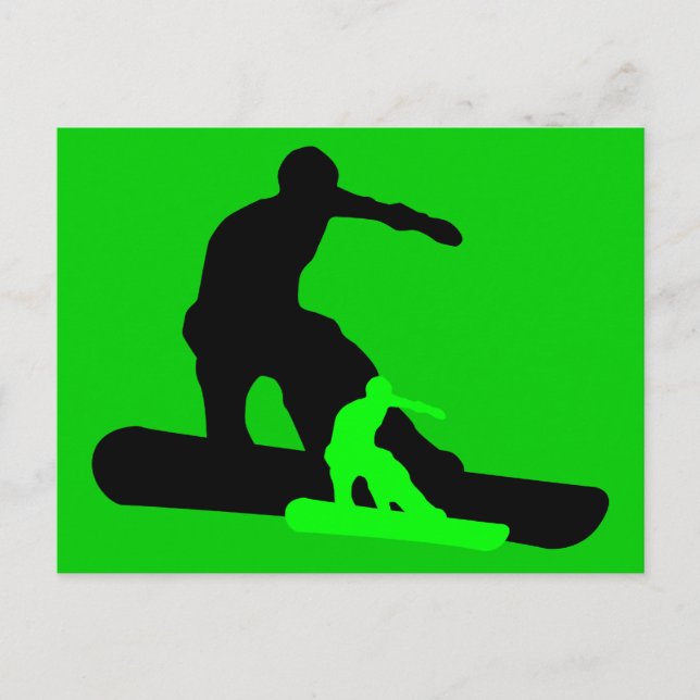 Postal snowboard : sombra (Anverso)