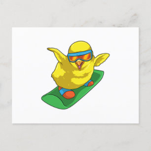 Postal Snowboarder Chick