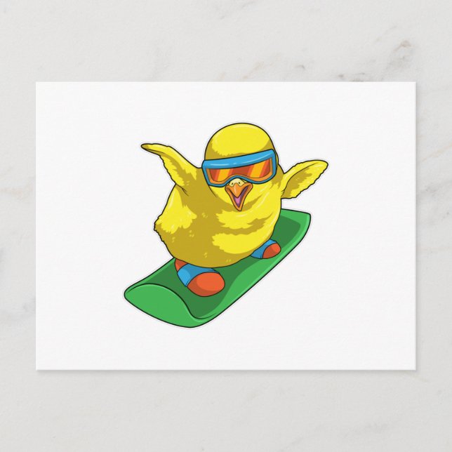 Postal Snowboarder Chick (Anverso)