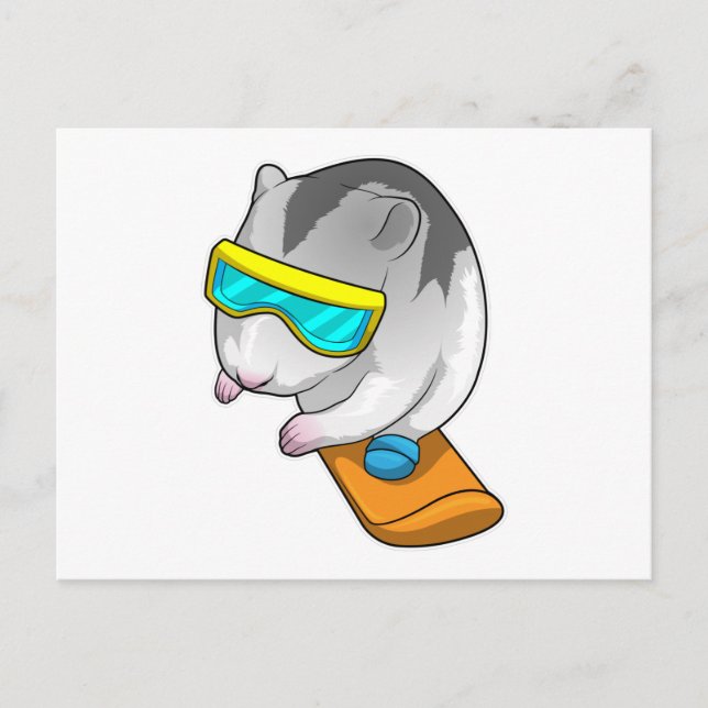 Postal Snowboarder de Hamster (Anverso)