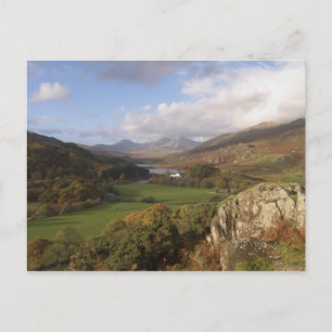 Postal Snowdon desde Capel Curig, Gwynedd, Gales (RF)