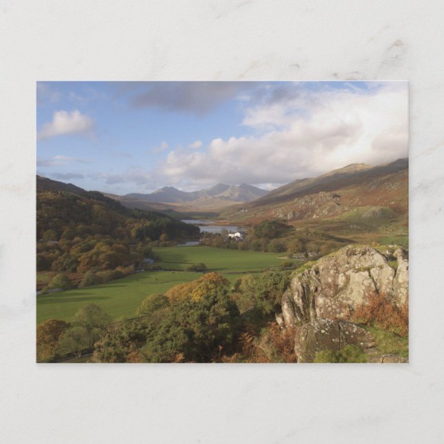 Postal Snowdon desde Capel Curig, Gwynedd, Gales (RF) (Anverso)