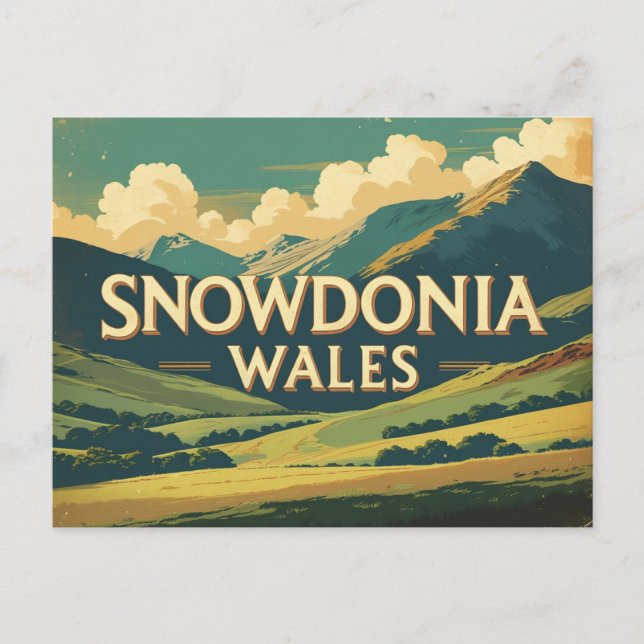 Postal Snowdonia, Wales – Majestic Peaks & Wild Beauty (Anverso)