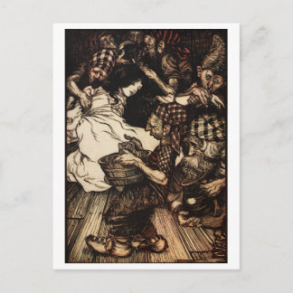 Postal Snowdrop y los enanos