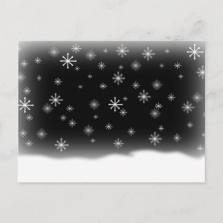 POSTAL SNOWFLAKES NEGRO